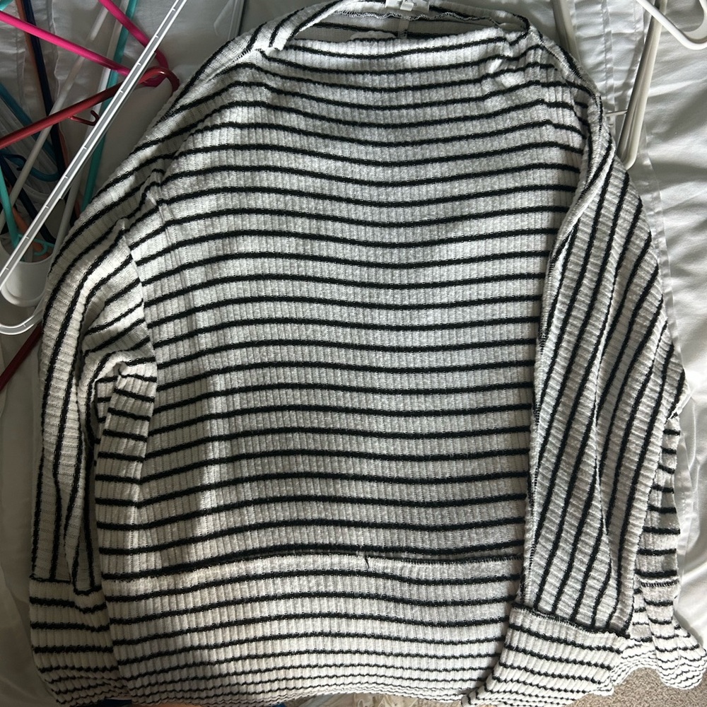 Maurices Black and White Striped Tunic Top